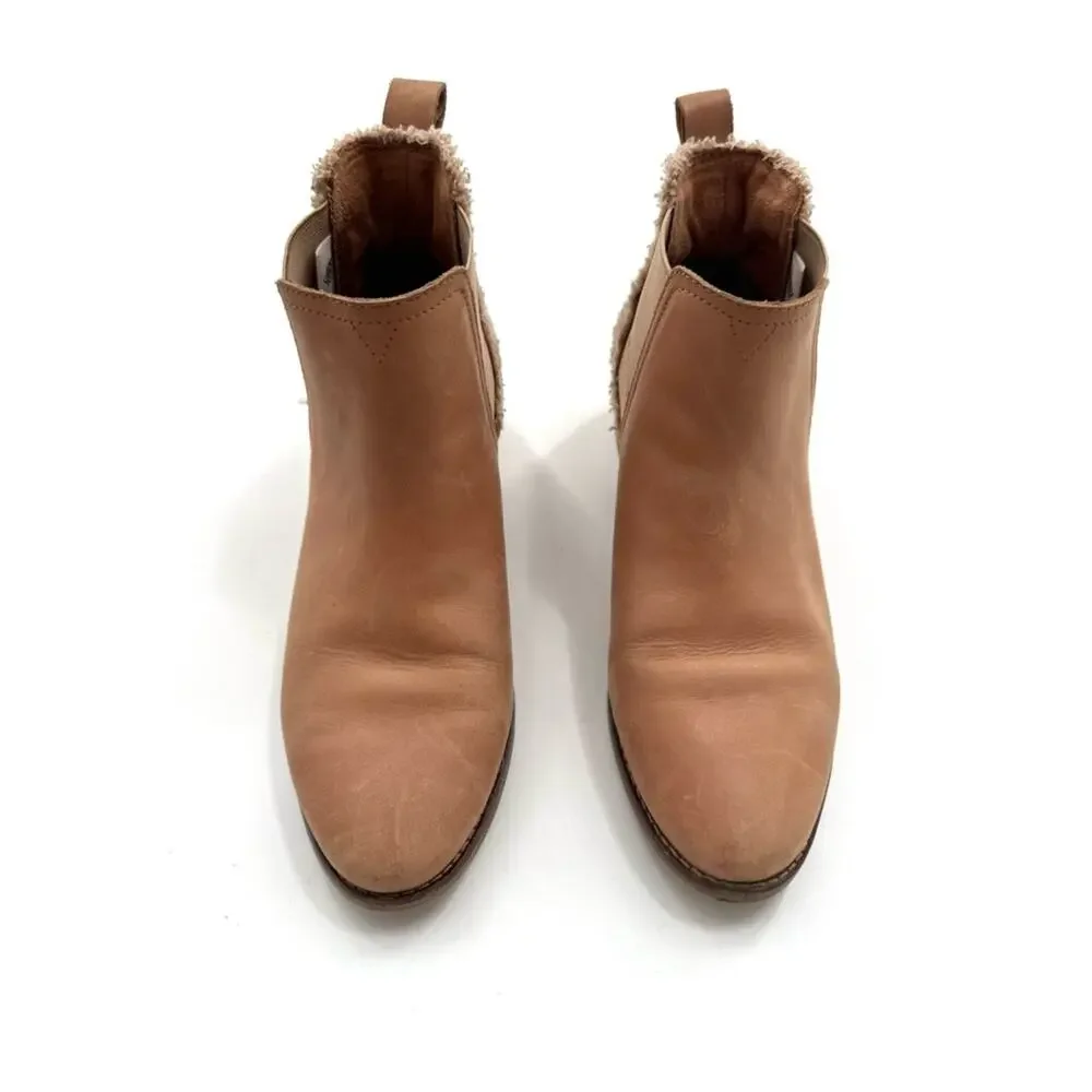 Toms Ella Chelsea Honey Leather Slip-on Ankle Boots Women's Size 9